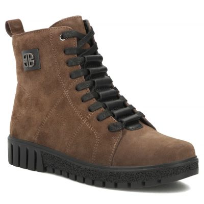 Women's brown suede leather ankle boots Filippo DBT7273