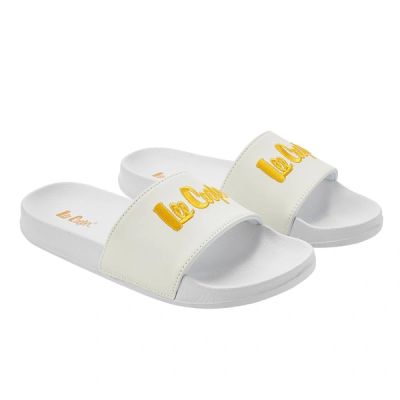 Lee Cooper women's sports shoes slip-on slippers comfortable lightweight white yellow