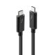 4. Lindy 41557 Thunderbolt Cable 2m 20 Gbps Black