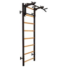 BENCHK GYMNASTICS WALL BARS WITH METAL PULL-UP BAR AND 6 GRIPS 231B