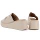 4. Women's beige leather wedge sandals Vinceza 66949
