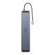 3. Baseus EliteJoy Gen2 Universal 12-in-1 USB HUB with 25cm USB-C Cable, Notebook Stand, USB-A / USB-C / DP / HDMI / SD / TF / RJ45 / 3.5mm Jack / PD 100W Gray (WKSX030213)