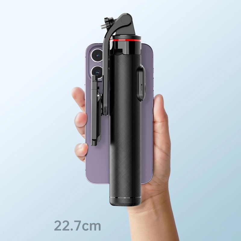 22. Selfie stick WC1Y3S telescopic tripod 1.3m with phone holder - black