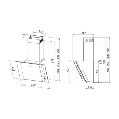 2. AKPO WK-4 MIRT ECO 50 BLACK Cooker Hood