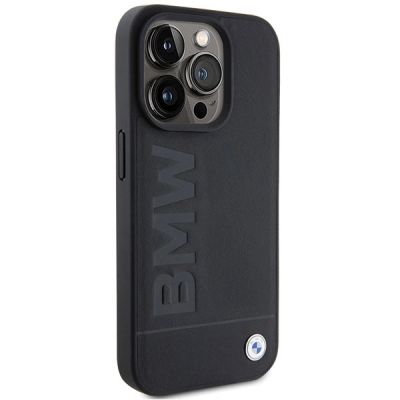 4. BMW Leather Hot Stamp case for iPhone 15 Pro - black