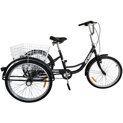3. 3-WHEEL BIKE 24 INCHES BLACK 1-SPEED