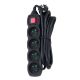 4. ESPERANZA POWER STRIP 4-SOCKET 3M SWITCH BLACK ELK213K