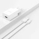 4. Dudao A4EU USB-A 2.1A wall charger - white + USB-A - Lightning cable