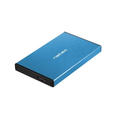 3. NATEC Rhino Go NKZ-1280 Hard Drive Case (2.5"; USB 3.0; Aluminum; Blue)
