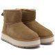 8. Women's leather ankle boots with platform, beige Big Star UU274692