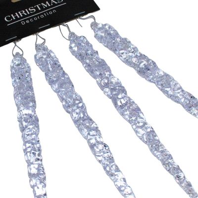 3. CRYSTAL ICICLES HANGING DECORATION 22CM 4PCS