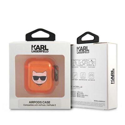 4. Karl Lagerfeld Choupette case for AirPods 1/2 - orange
