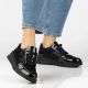 8. Filippo DP8105 patent leather wedge shoes in black