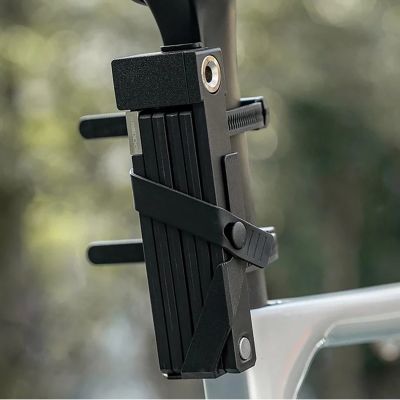 9. Rockbros 32140003001 foldable bicycle lock with key and handle, 88cm - black