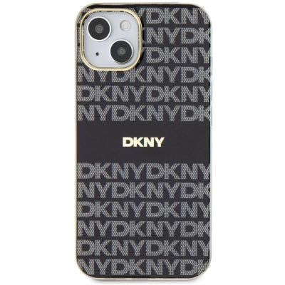 3. DKNY IML Mono & Stripe MagSafe Case for iPhone 15 Plus / 14 Plus - Black