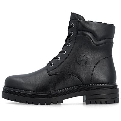 3. Women's leather ankle boots, insulated, black, Rieker Y3103-00