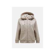 Peak Performance W Original Small Logo Zip Beige Sweatshirt