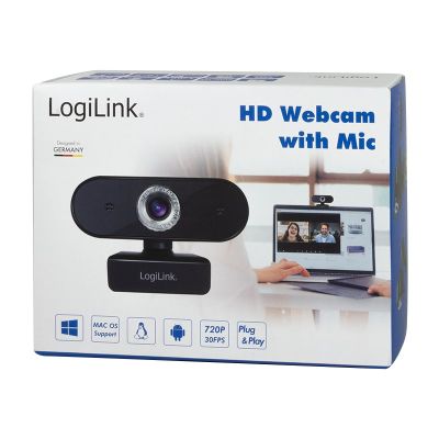 10. LogiLink UA0368 Webcam 1280 x 720 px USB 2.0 Black
