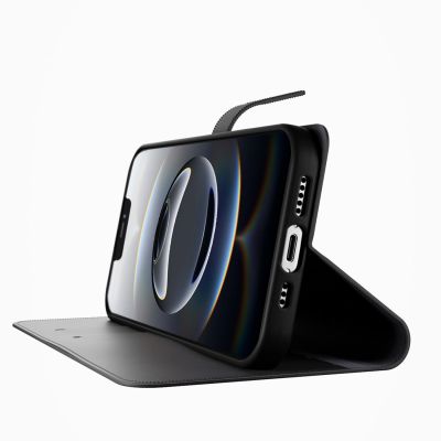 3. Puro Booklet Case with Flip and Wallet for iPhone 16e/17e - Black