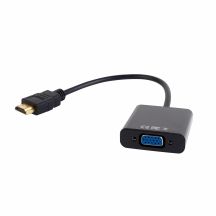 GEMBIRD A-HDMI-VGA-03 Adapter (HDMI M - D-Sub (VGA) F; 0.15m; black)