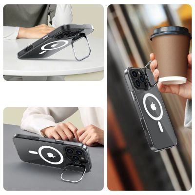 2. Tech-Protect MagStand MagSafe Case for iPhone 16 Pro - Clear