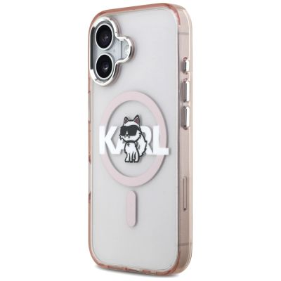 2. Karl Lagerfeld IML Choupette Sketch Logo MagSafe iPhone 17 Case - Pink