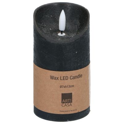 16. DECORATIVE CANDLE 70x130MM LED WAX BLACK