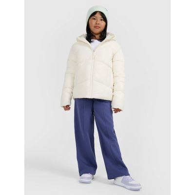 3. Girls' down jacket with synthetic filling 4F 4FJRAW25TDJAF0825-10S