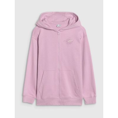 6. Girls' sweatshirt with a hood, 4F 4FJWSS25TSWSF1482-52S