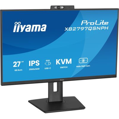 7. iiyama ProLite XB2797QSNPH-B1 27IN IPS LCD 4MS 2560X1440 350CD/M2 HDMI/DP/USB 2 computer monitor 68.6 cm (27") 2560 x 1440 px Quad HD Black