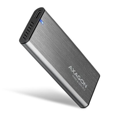 AXAGON EEM2-SG2 RAW BOX External Enclosure for M.2 SSDs, USB-C 3.2 Gen 2 – Silver