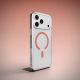 9. Puro Lite Mag TPU+PC Case Compatible with MagSafe for iPhone 17 Pro - Transparent with Orange Ring