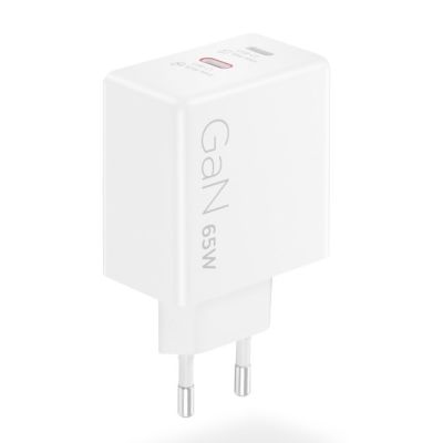 2. Lenovo G0A6065WEU GaN 2x USB-C 65W Wall Charger White