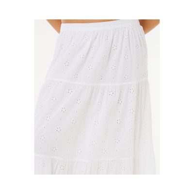 5. RIP CURL Oasis Broderie Maxi Skirt Women's White