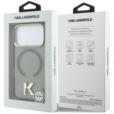 8. Karl Lagerfeld IML K Head Logo MagSafe Case for iPhone 17 Pro Max - Black