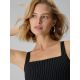3. Women's slim striped crop-top 4F 4FRAW26TSLEF373-20S