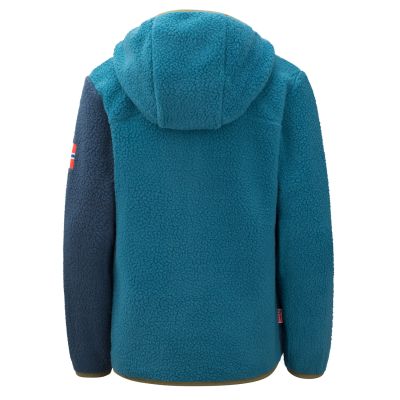 2. Trollkids Kids Aurlandsfjord Jacket Children’s Fleece Jacket with Hood, Blue/Navy (466-104)