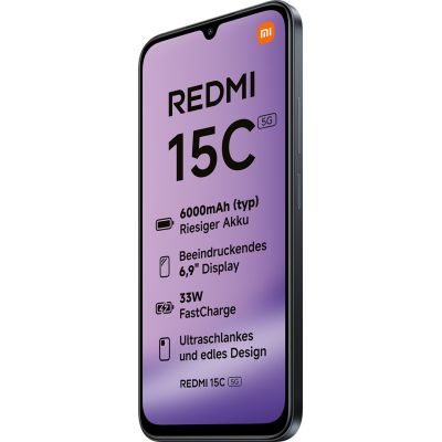 4. Xiaomi Redmi 15C 5G Dual Sim Smartphone 4GB RAM 128GB - Midnight Black