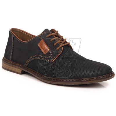 2. Comfortable leather shoes Rieker M RKR576 navy blue