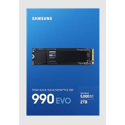 4. Samsung 990 EVO 2TB M.2 2280 PCI-E x4 Gen4 NVMe SSD