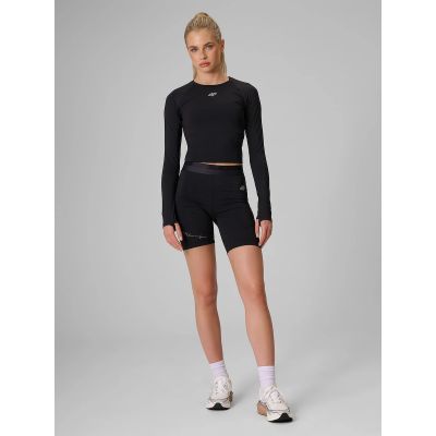 5. Women's training longsleeve slim quick-drying 4F 4FWAW26TFLOF595-20S