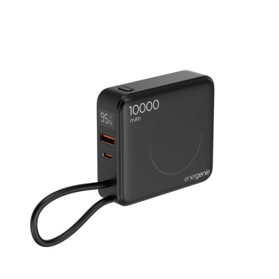 GEMBIRD POWERBANK 10000 mAh, 20W FAST CHARGING, WIRELESS CHARGING BLACK