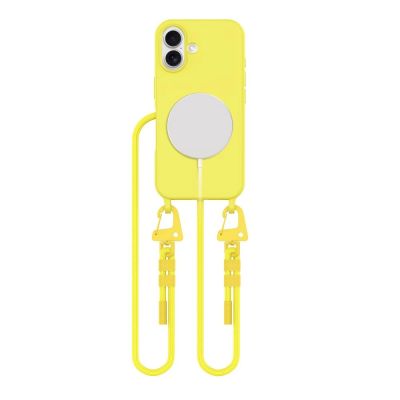 Tech-Protect MagNecklace MagSafe Case with Lanyard for iPhone 16 - Yellow
