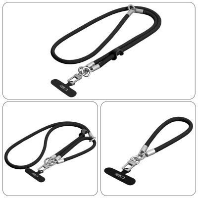 9. Tech-Protect C10S Rope Phone Lanyard - Black and Titanium
