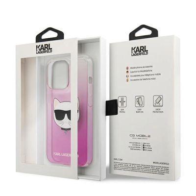 8. Karl Lagerfeld Choupette Head Case for iPhone 13 Pro Max - Pink