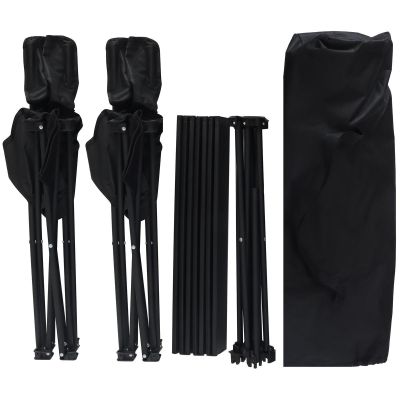 9. FOLDABLE TOURIST SET 3IN1 TABLE AND 2 CHAIRS BLACK ENERO CAMP