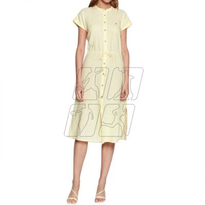 2. Tommy Hilfiger Linen Midi Dress W WW0WW34108