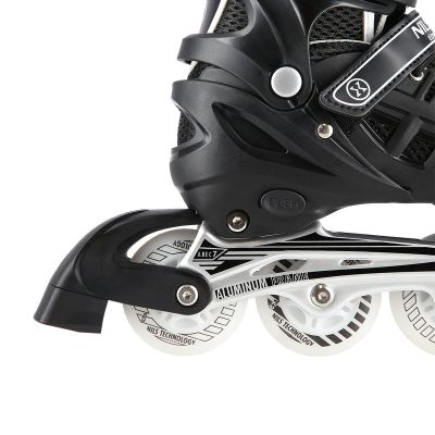5. Nils Extreme NH10905 4in1 inline skates with replaceable hockey blade, black LED, size M (35-38)