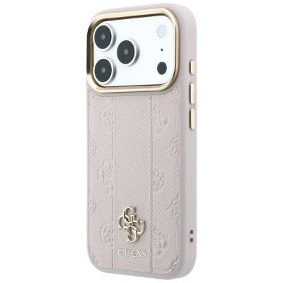 2. Guess Stripe Peony 4G Logo MagSafe Case for iPhone 17 Pro Max / 18 Pro Max - Pink