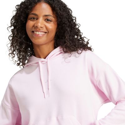 5. Women's adidas Essentials Small Logo Feel Cozy Hoodie Pink JN1856